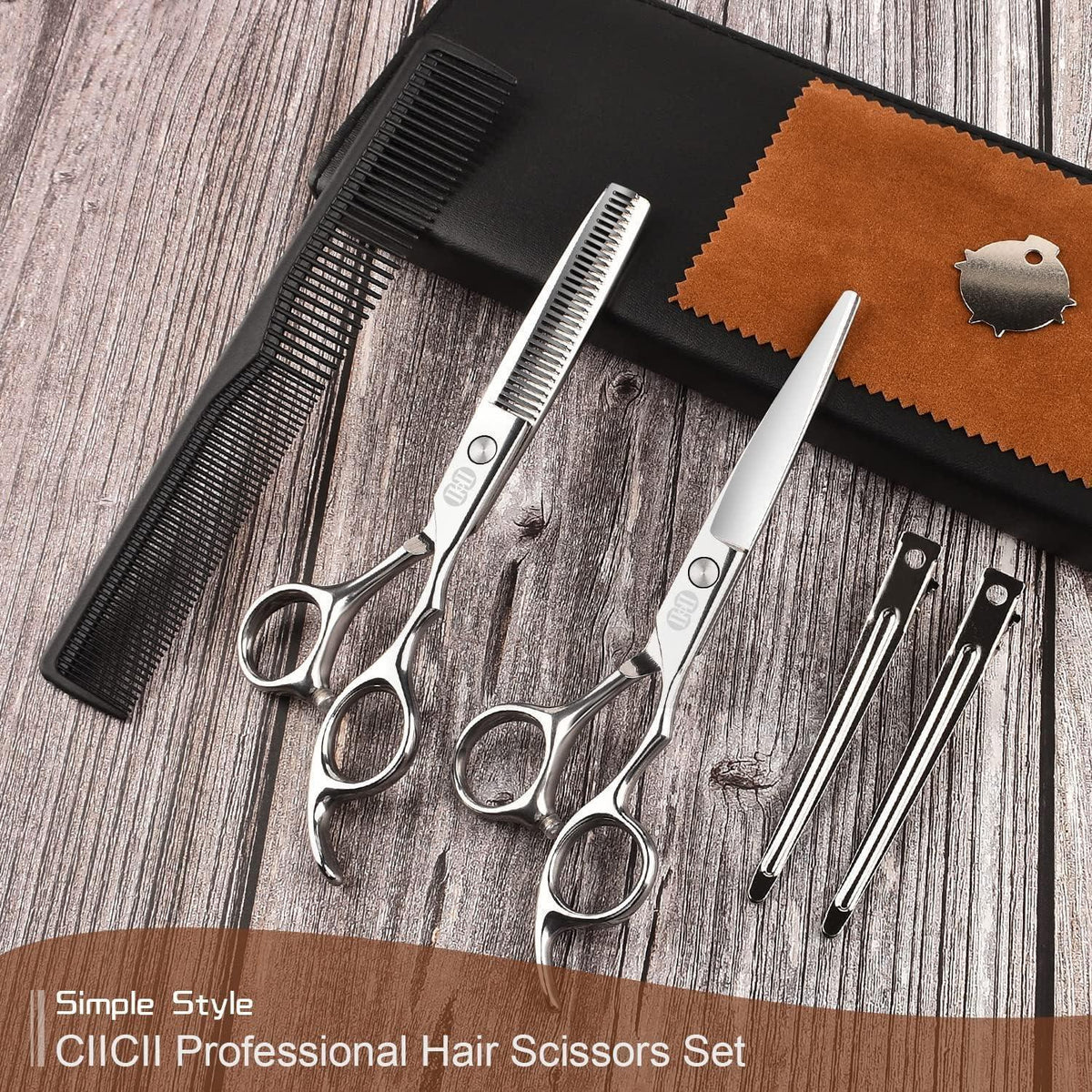 Profi Haarschneideschere Set 6,7 Zoll mit Effilierschere