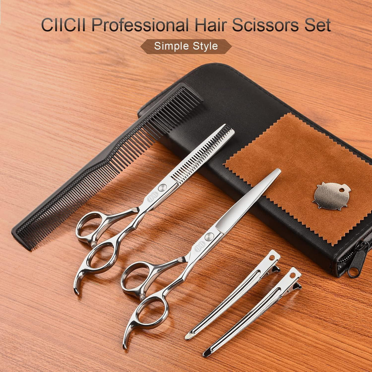 Profi Haarschneideschere Set 6,7 Zoll mit Effilierschere