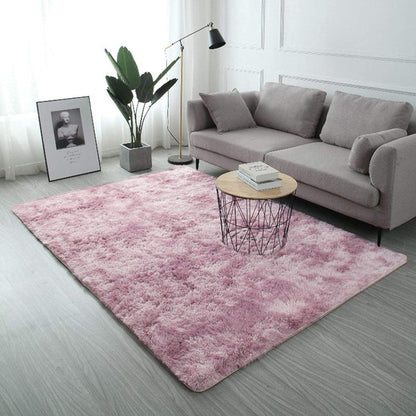 Flauschiger Kinderteppich, Kunstpelz, Rutschfest, 80x160cm, Rosa
