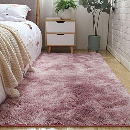 Flauschiger Kunstpelz-Teppich 80 x 160 cm Rosa