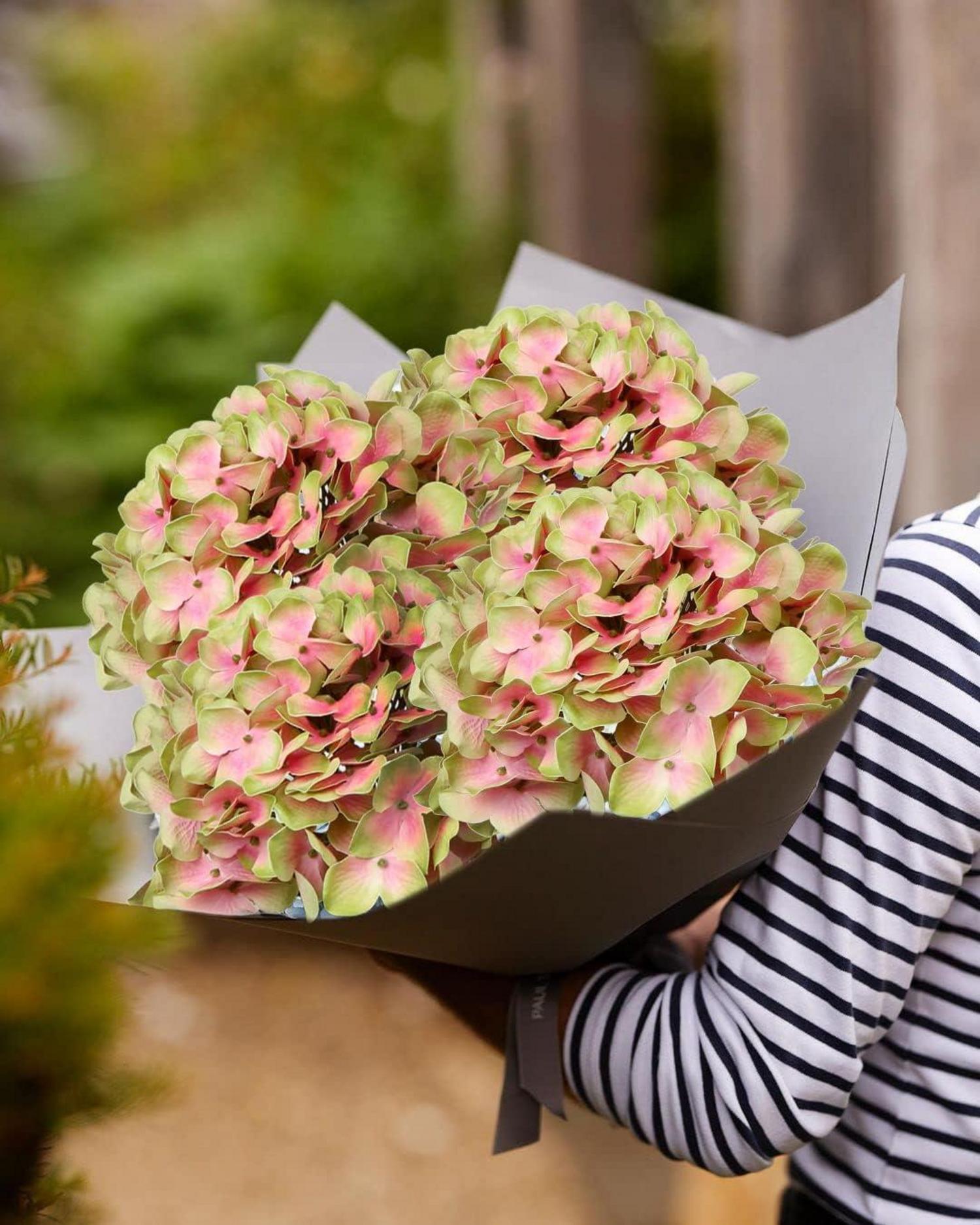 Künstliche Hortensie Blumen Real-Touch Hydrangea Kunstzweige