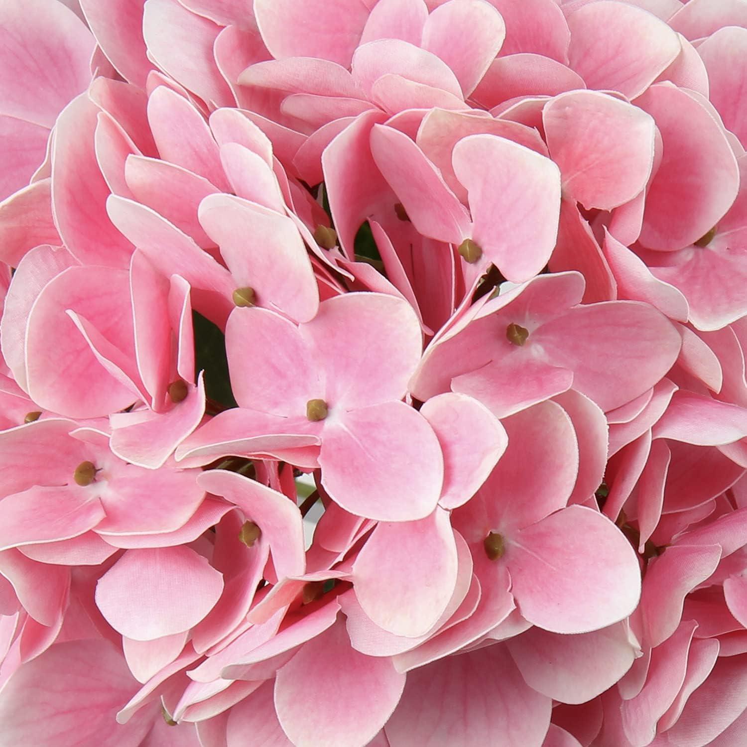 Künstliche Real-Touch Hortensie Blumen Hydrangea Deko 2 Stück Light