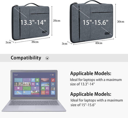 Laptophülle 15,6 Zoll stoßfest wasserdicht schwarz MacBook HP Dell