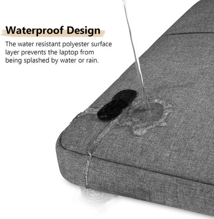 Laptophülle 13-14 Zoll stoßfest wasserdicht Nylon Schwarz