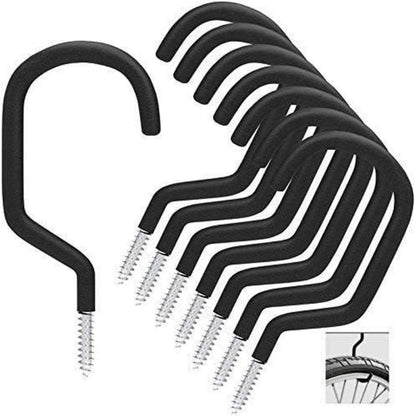 8er-Pack Fahrradhaken Set, PVC-Beschichtung, vielseitig