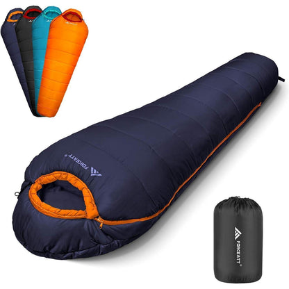 Mumienschlafsack 4 Jahreszeiten -10°C Dunkelblau