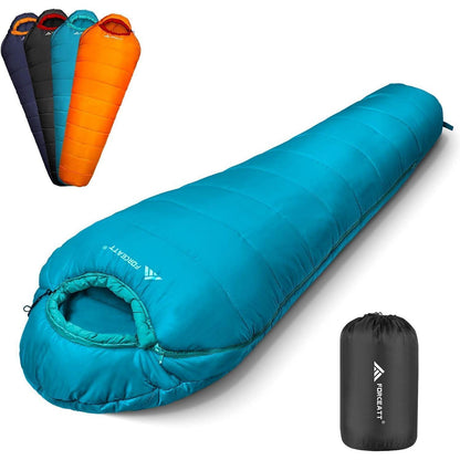Mumienschlafsack 4 Jahreszeiten -10°C Blau