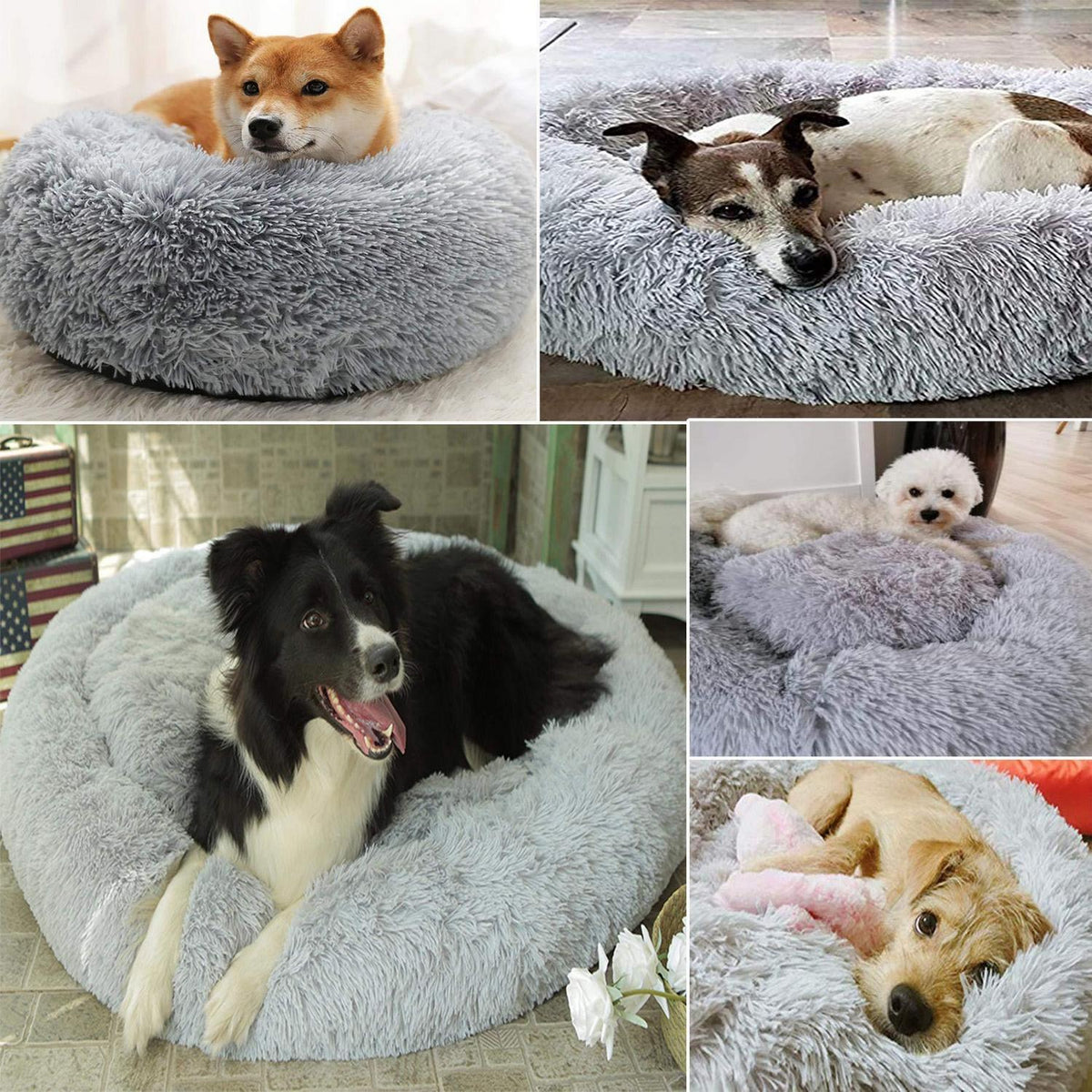 XXL Kuscheliges Hundebett Donut – Orthopädisch & Waschbar