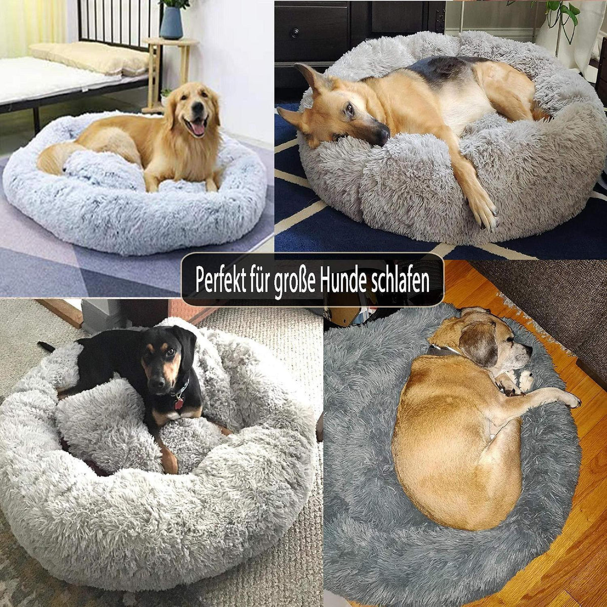 XXL Kuscheliges Hundebett Donut – Orthopädisch & Waschbar