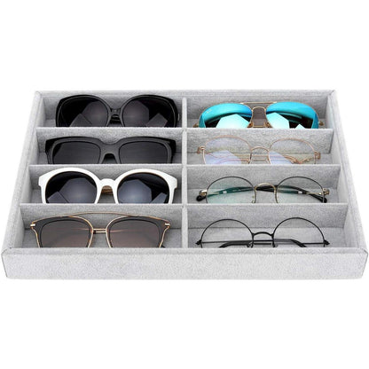 Emibele Brillen- und Schmuckaufbewahrungsbox mit 8 Gittern