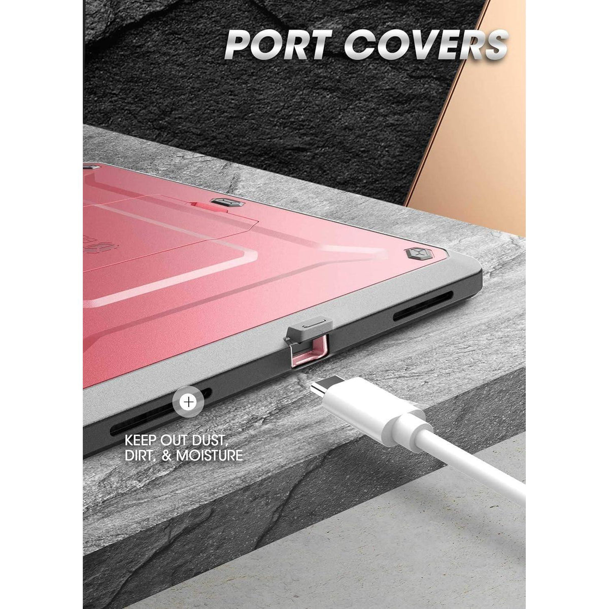 iPad Air 4 (2020) Hülle mit Ständer & Pencil Halter (Rosa)