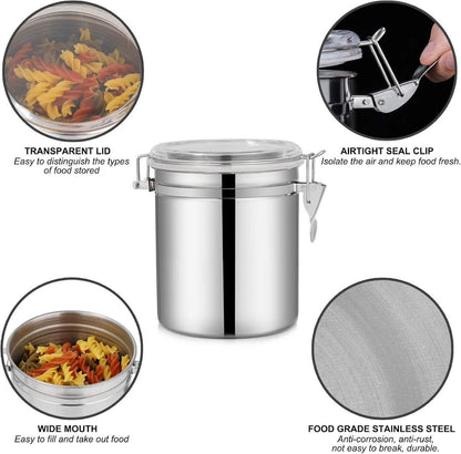 Vorratsdosen Edelstahl Set Luftdicht Aufbewahrung Küche 28-65oz