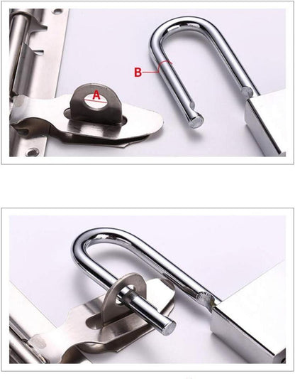 Vorhängeschloss mit 4 Schlüssel, sicherer Diebstahlschutz, langer Bügel 6.5mm, für Spind, Garagen, Garten