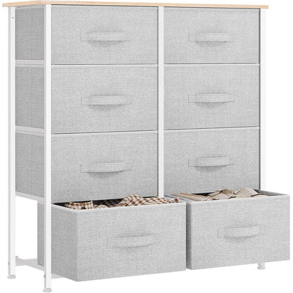 YITAHOME Aufbewahrungskommode 8 Schubladen Stoff