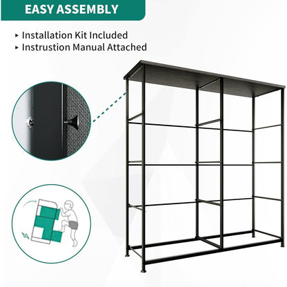YITAHOME Kommode mit 8 Schubladen Stoff Industrial Stil
