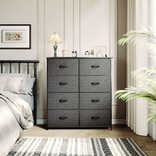 YITAHOME Kommode mit 8 Schubladen Stoff Industrial Stil