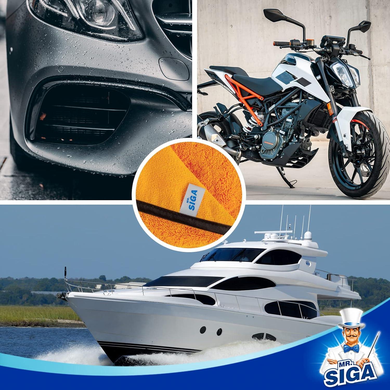 MR.SIGA Mikrofasertücher Auto Trockentuch Nylon Gelb 3 Stück