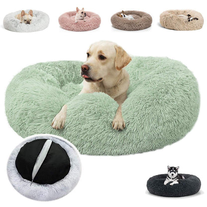 Orthopädisches Hundebett Mittelgroß, Waschbar & Flauschig Grün