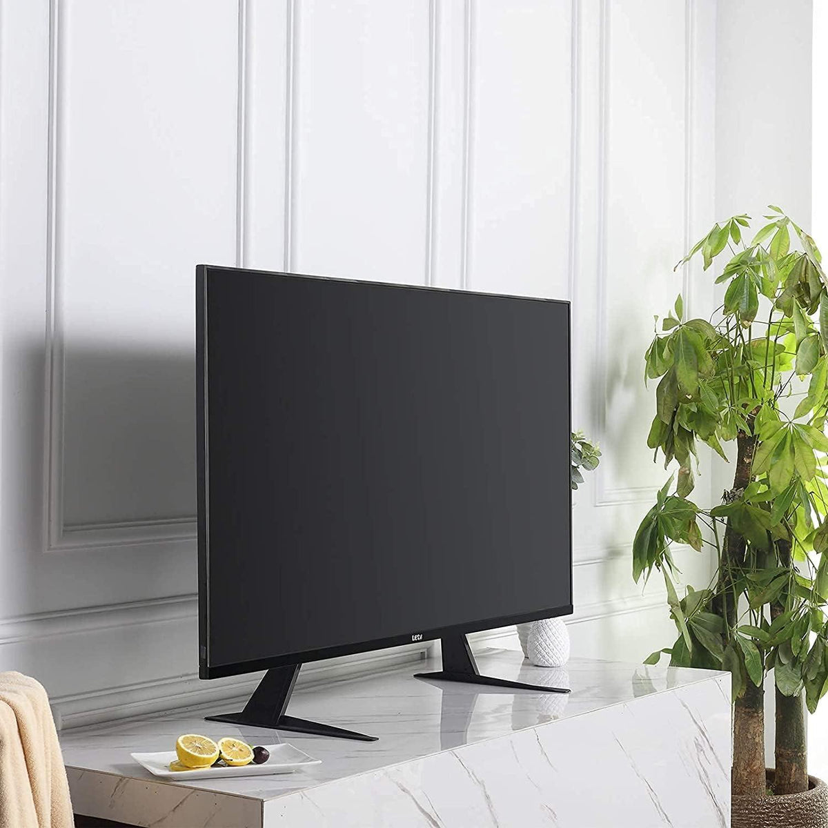 Höhenverstellbarer Universal TV Standfuß für 22-65 Zoll Fernseher VESA 75x75mm bis 800x400mm bis zu 50kg