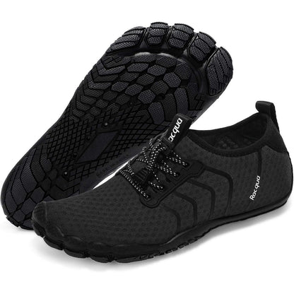 Aqua Schuhe Herren Damen Schnelltrocknend Barfußgefühl Schwarz