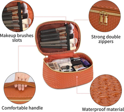 Kosmetiktasche Damen Make Up Kulturbeutel 3tlg. Set PU-Leder