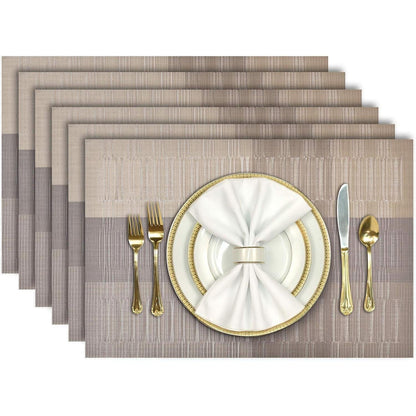 Aofmee Platzset PVC Abwaschbar Hitzebeständig Rutschfest 6er
