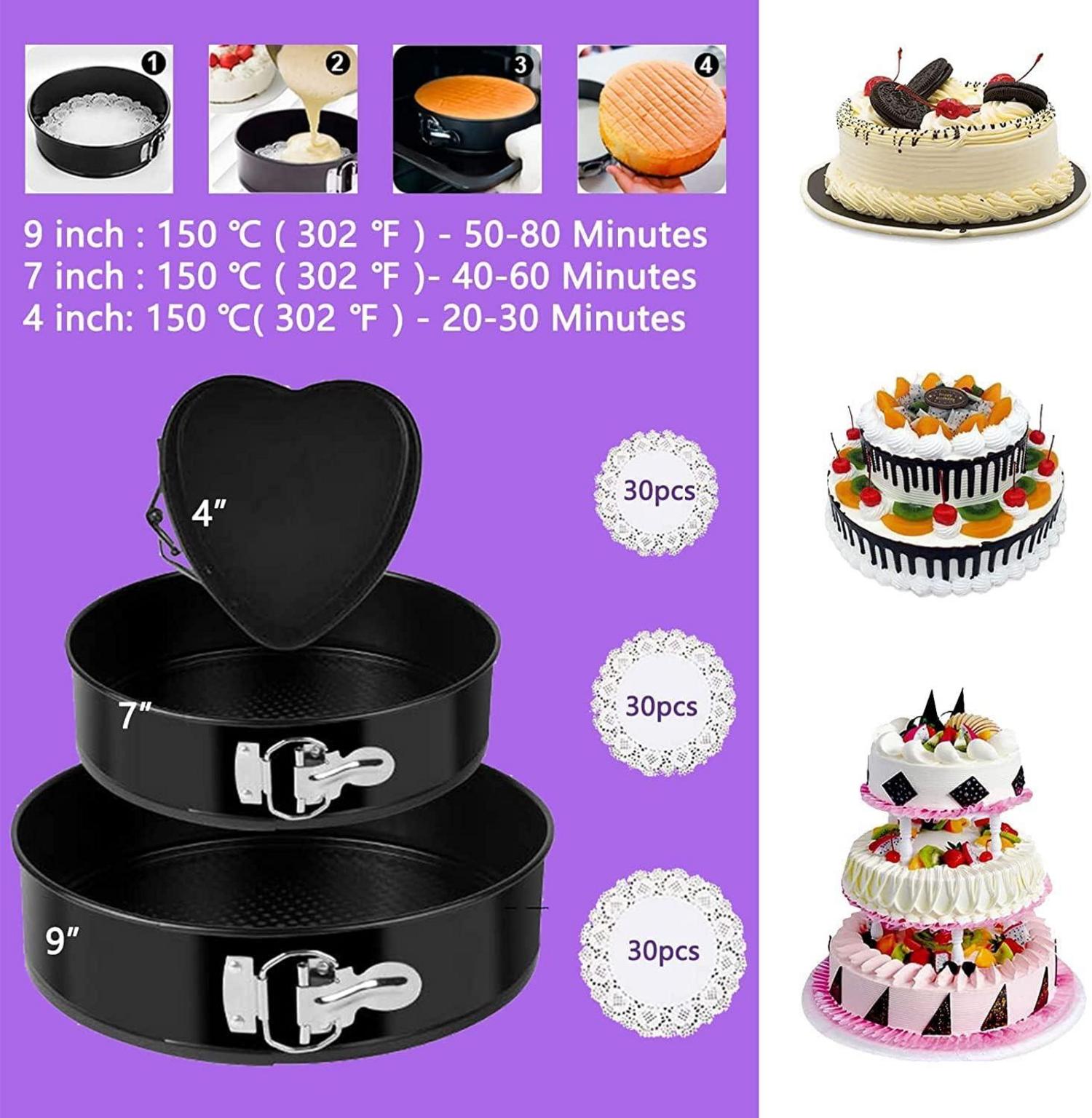 542-teiliges Torten Zubehör Set mit Springform Kuchenformen