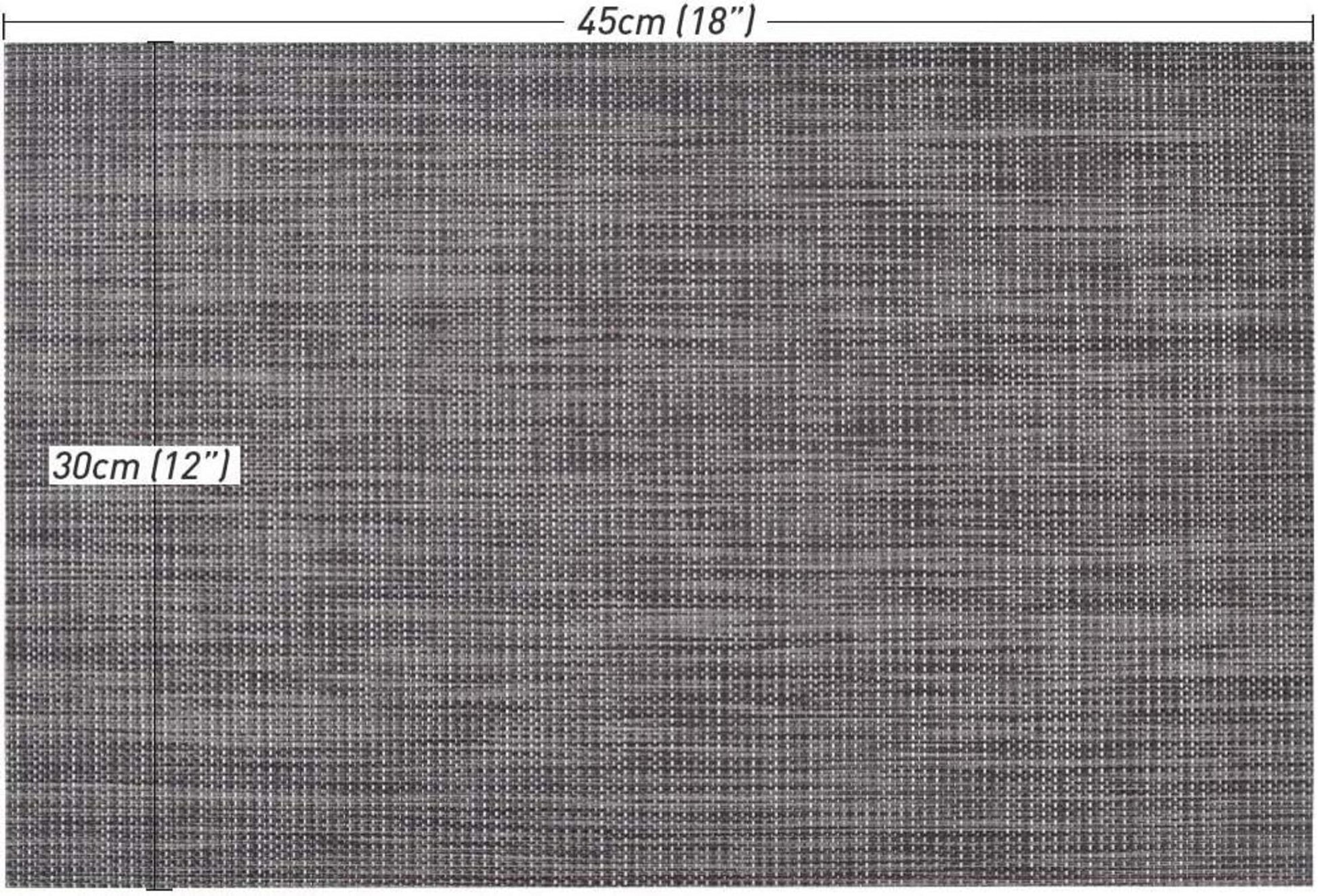 Vinyl Woven Tischset Dark Grey 8er-Set waschbar & rutschfest