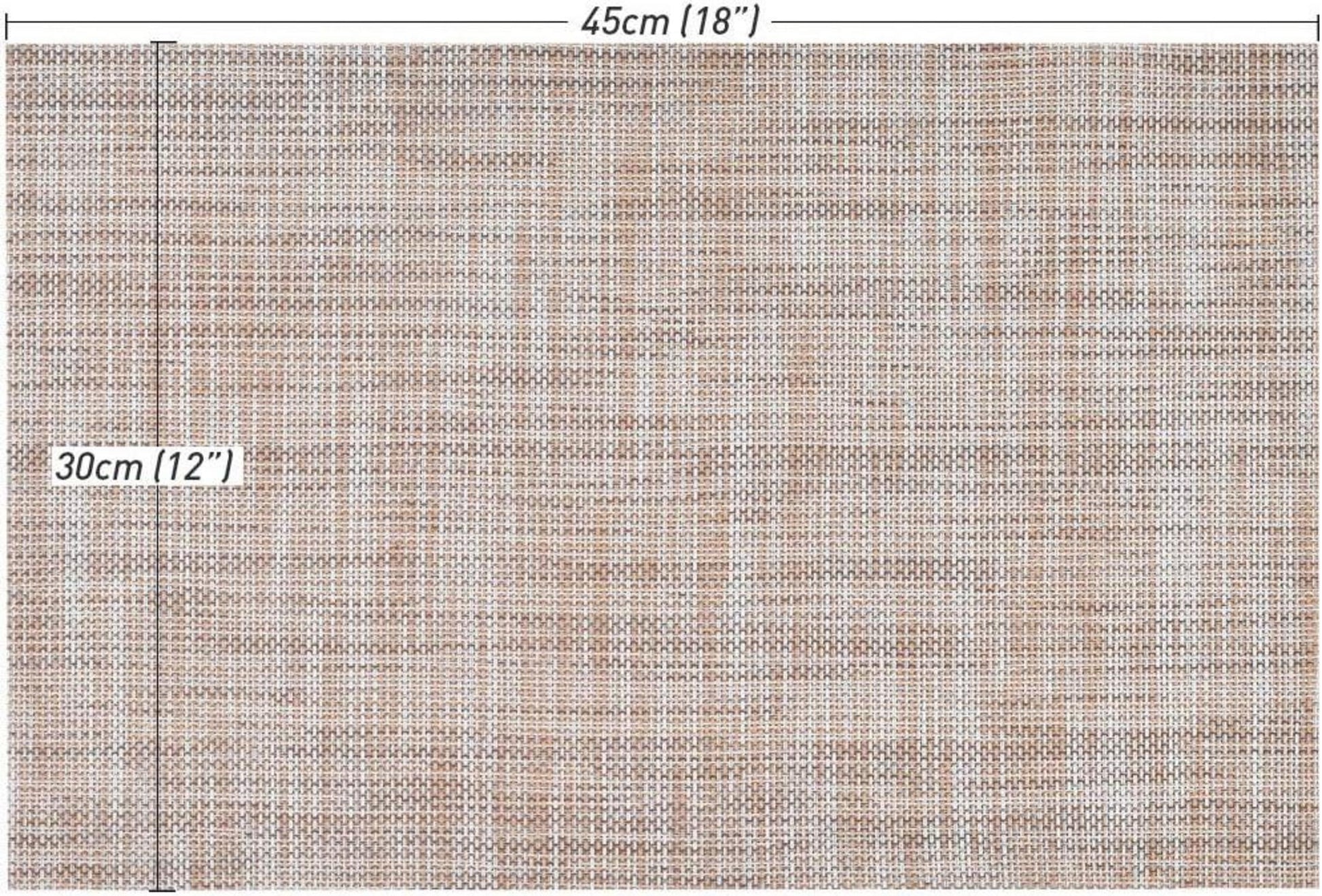 Vinyl Tischsets Set Crossweave Anti-Rutsch Waschbar 8er-Set 45x30cm