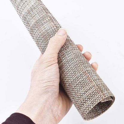 8er Set Tischset Crossweave Vinyl Woven Anti-Rutsch-Isolierung Linen