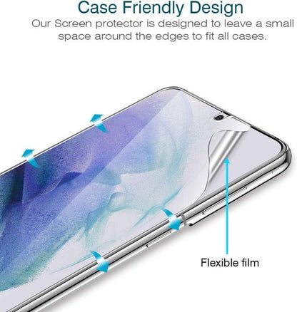 LK 3 Stück Displayschutzfolie für Samsung Galaxy S21 Plus 5G, Klar Weich TPU, Fingerabdruck-ID, Blasenfreie
