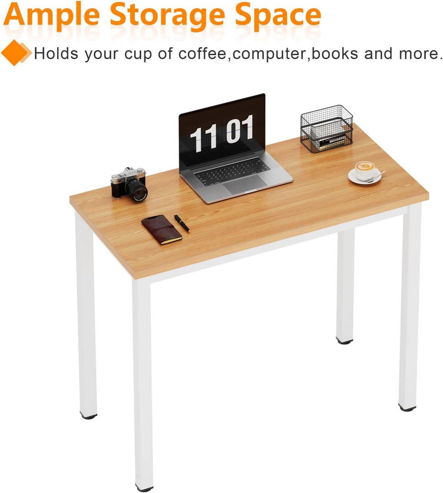 Kleiner Computertisch 80x40 cm Metallrahmen Bürotisch Home Office