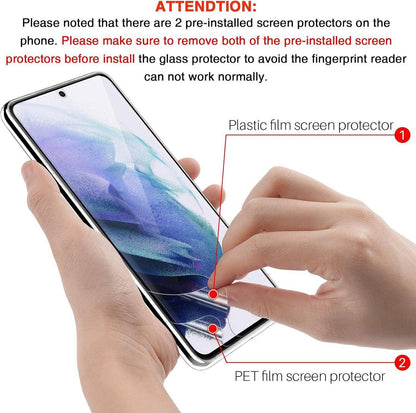 Schutzfolie 4er Set für Samsung Galaxy S21 Plus 9H Glasfolie Härtung