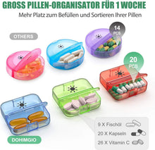 Tablettenbox 7 Tage 2 Fächer XL Medikamentendispenser