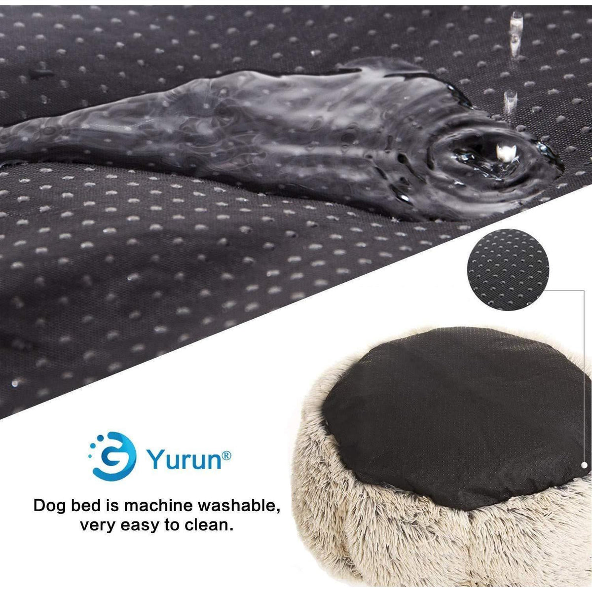 Rundes Hundebett Donut – Weiches Kissen für Hunde & Katzen
