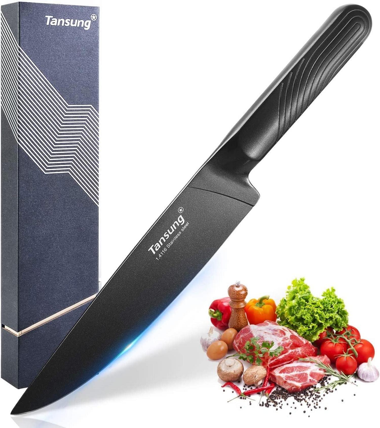 Kochmesser Profi Küchenmesser 20cm Klinge Edelstahlgriff Geschenkbox