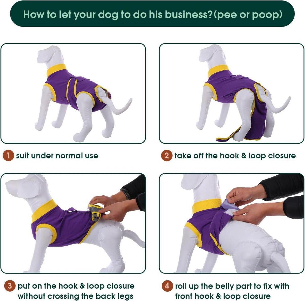 Hundebody nach Op Kastration Rüde Hündin Leckschutz Hund XS Lila