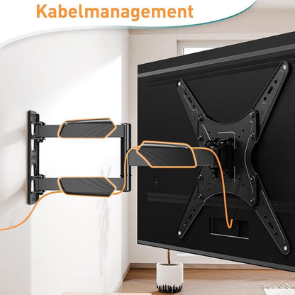 TV Wandhalterung Schwenkbar Neigbar für 26-60 Zoll Flach