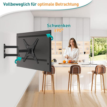 TV Wandhalterung Schwenkbar Neigbar für 26-60 Zoll Flach