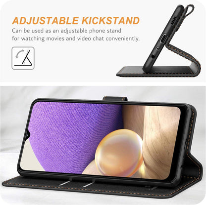 Leder Handyhülle Samsung Galaxy A32 5G Tasche mit Kartenfach