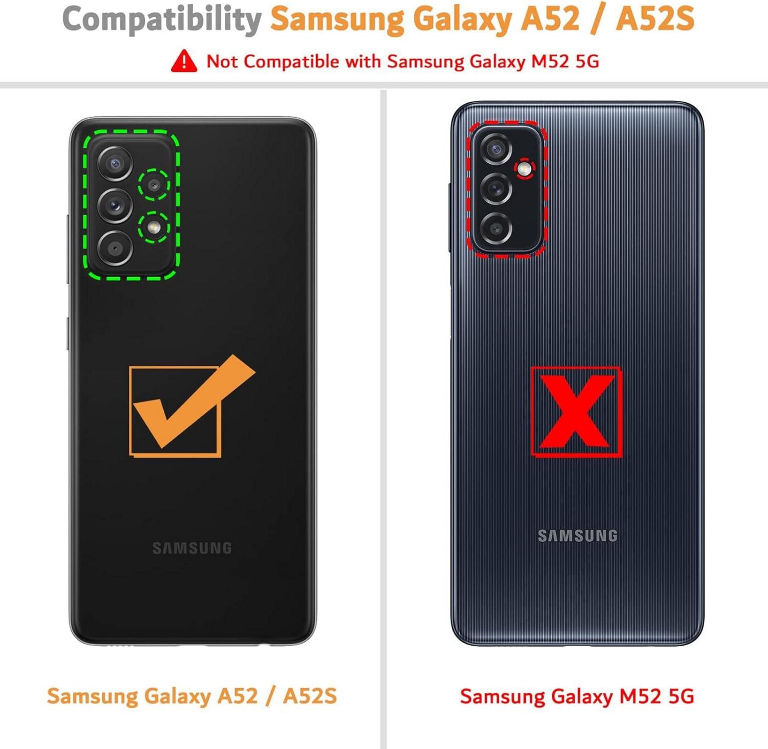Samsung Galaxy A52/A52s 5G Leder Hülle Flipcase Schwarz
