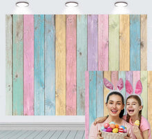 Buntes Holz Hintergrund Vinyl Fotografie Kindergeburtstag 210x150cm