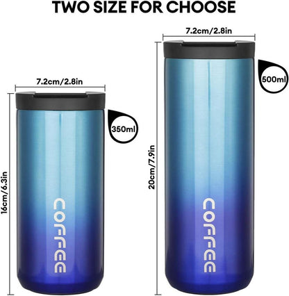 lalafancy Thermobecher 500ml Edelstahl Isolierbecher Travel Mug Kaffee-to-go Mug