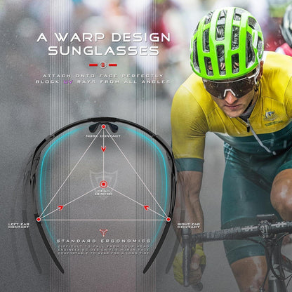 ATTCL Fahrrad-Sonnenbrille Polarisierte UV400 Sportbrille
