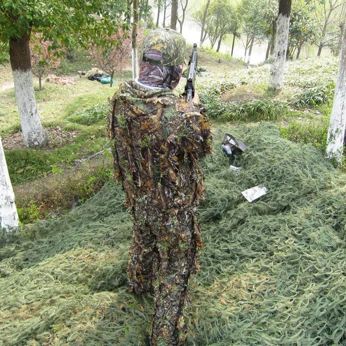 Ghillie Tarnanzug Jagd Wald Camouflage Herren Kinder Set