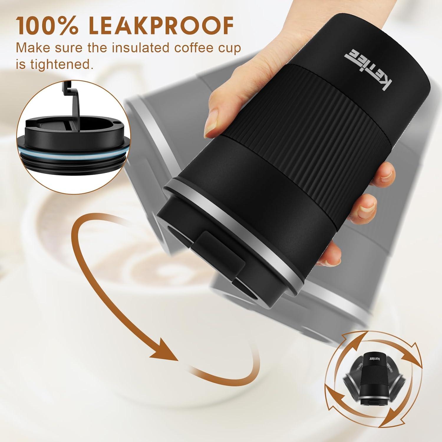 Isolierter Kaffeebecher Thermobecher auslaufsicher doppelwandig 380ml