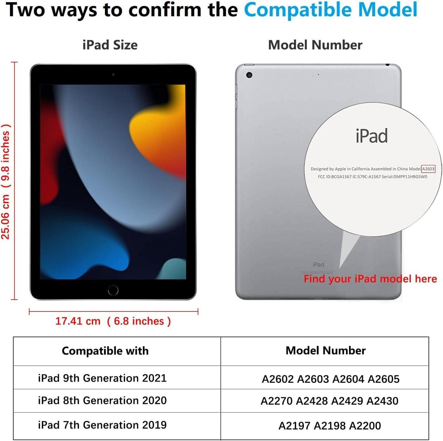 Schutzfolie für iPad 10,2 Zoll 9H-Härte Panzer Glas 2er Set