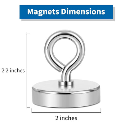 Neosmuk Magnet Stark 140kg Groß Neodym Hochleistungsmagnet Magnet Fischen