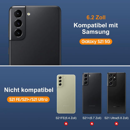 Schutzfolie Samsung Galaxy S21 5G 5 Stück Panzer Schutzglas