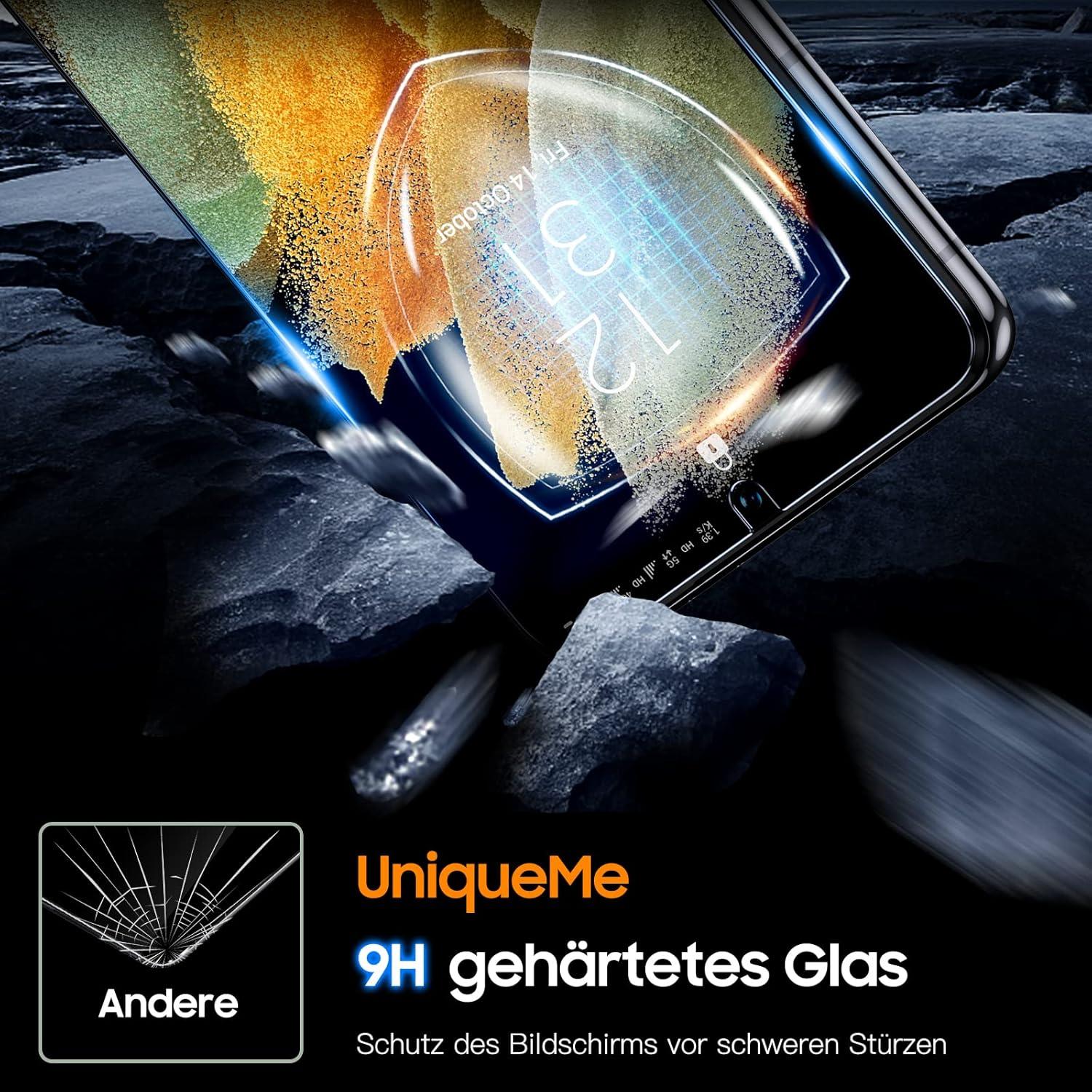 Panzer Schutzfolie Samsung Galaxy S21 5G, 9H Härte, Kameraschutz